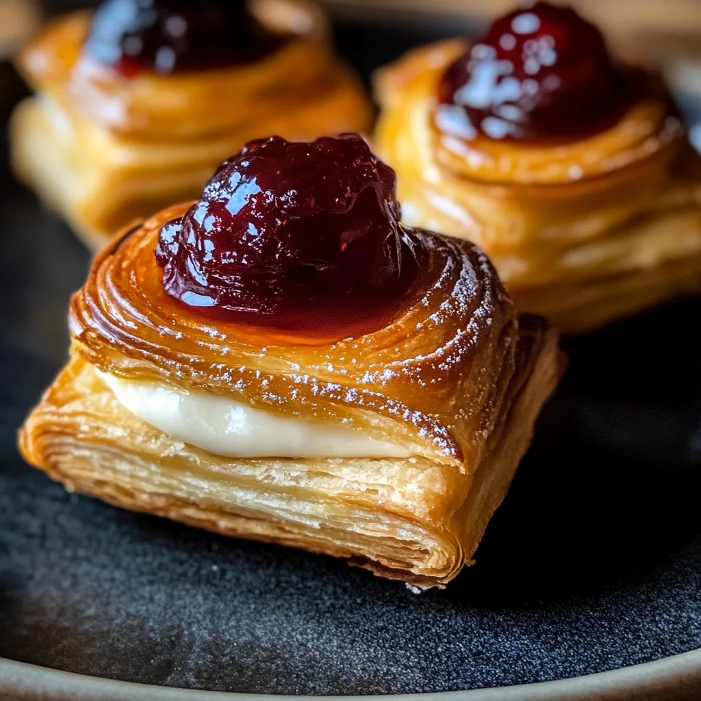 Kirschtaschen mit Frischkäsefüllung