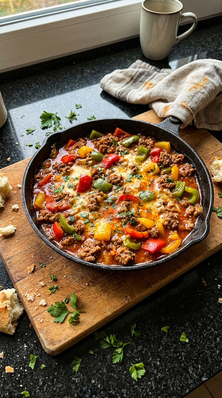 Hackfleisch Pfanne mit Paprika