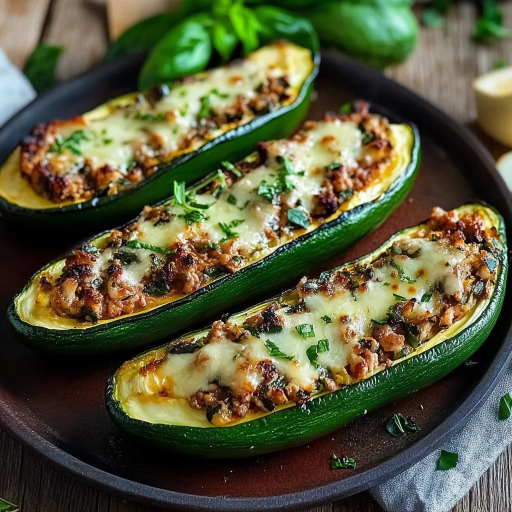 Gefüllte Zucchini mit Hackfleisch