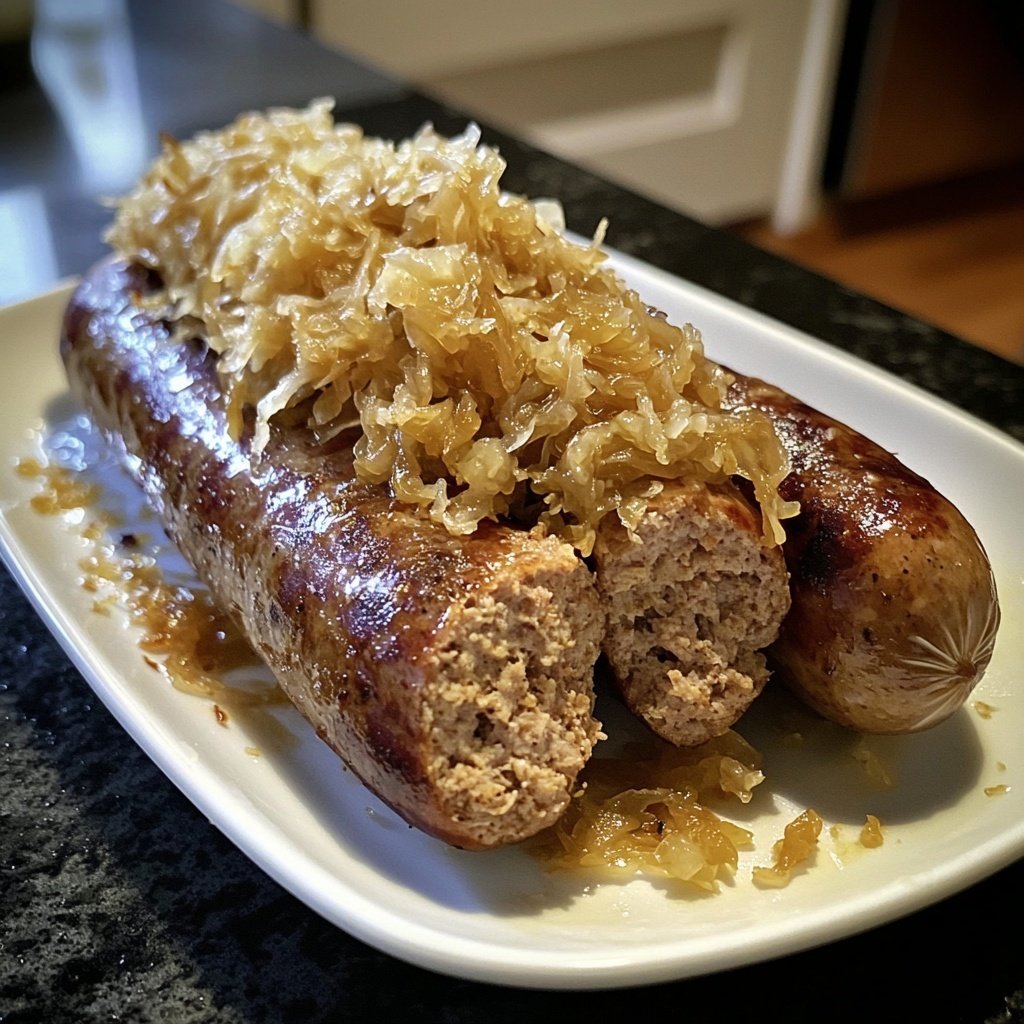 Bratwurst mit Sauerkraut