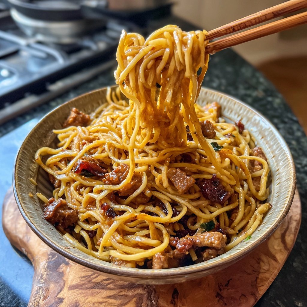 Instant Pot Schweinefleisch Lo Mein Umami