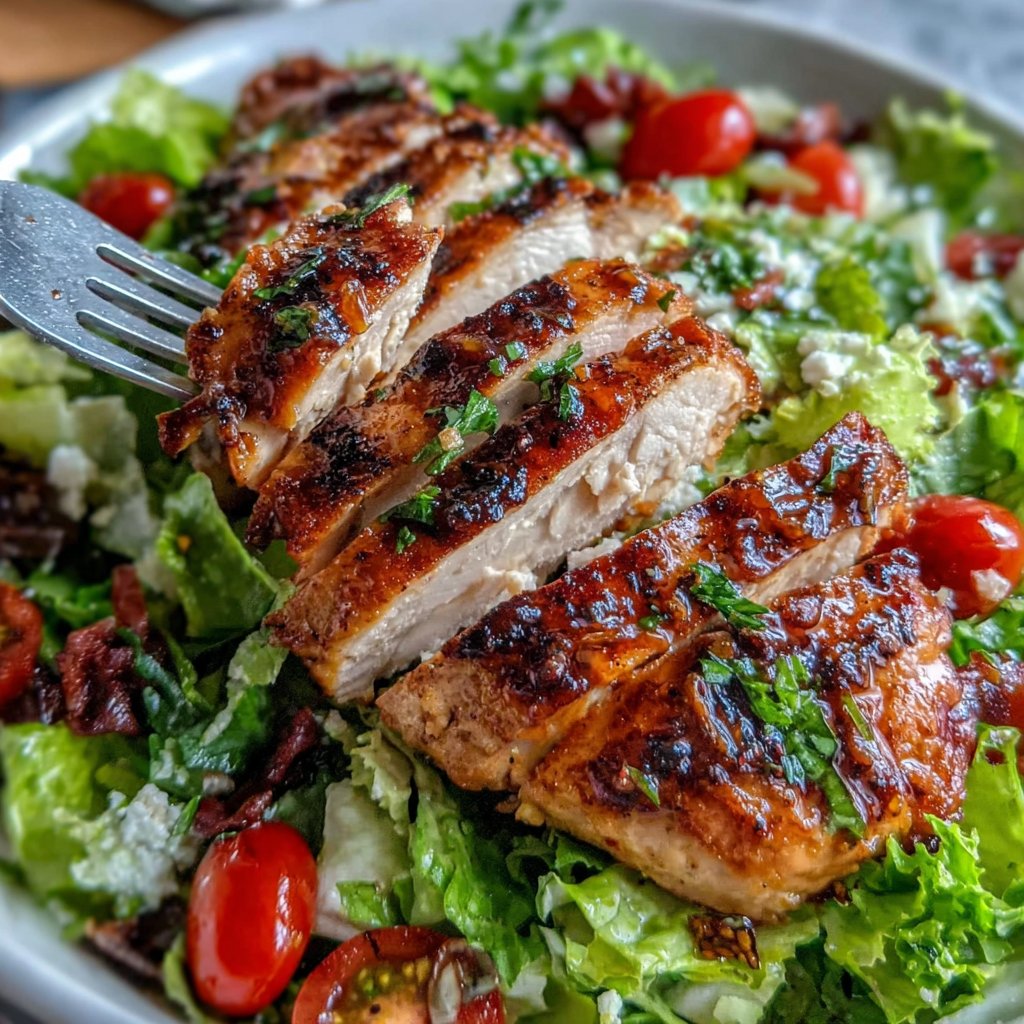 Gegrillte Putenbrust auf Salat