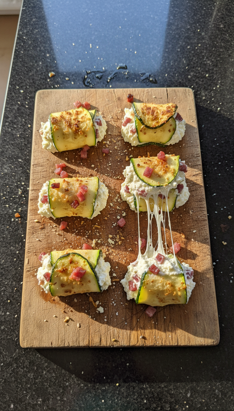 Keto Speck Zucchini Röllchen