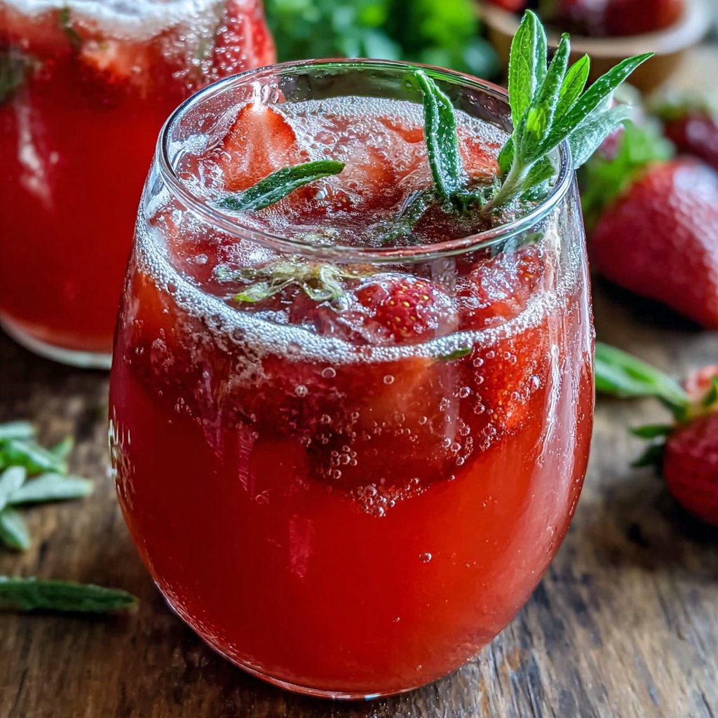 Erdbeer Rosenwasser Limonade