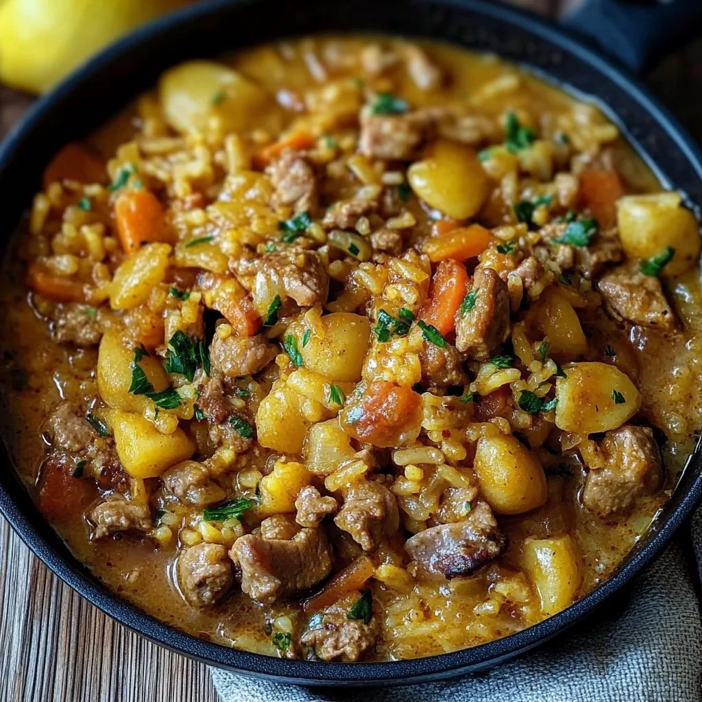 Curryreis mit Hackfleisch