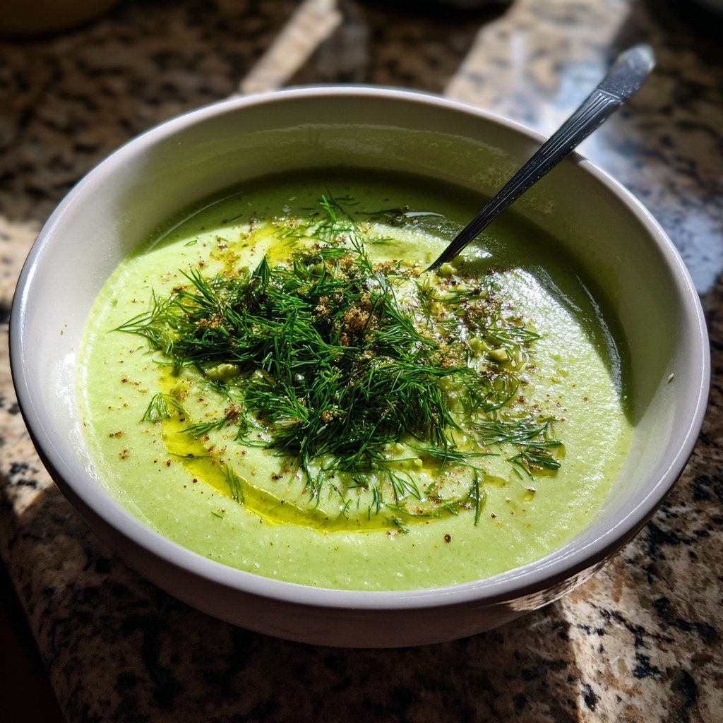 Kühlende Gurken-Avocado-Suppe