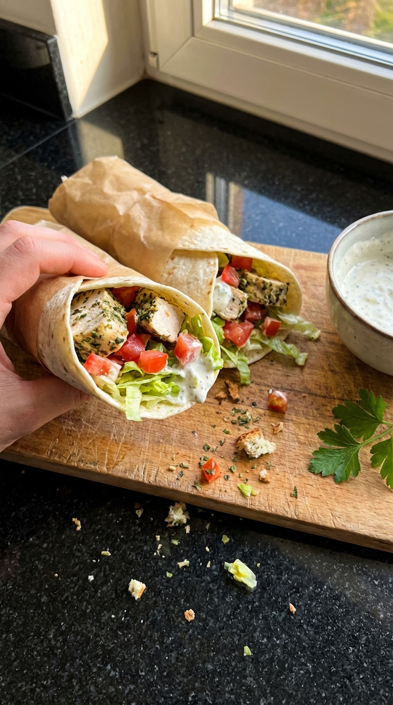Kräuter Hähnchen Salat Wraps​