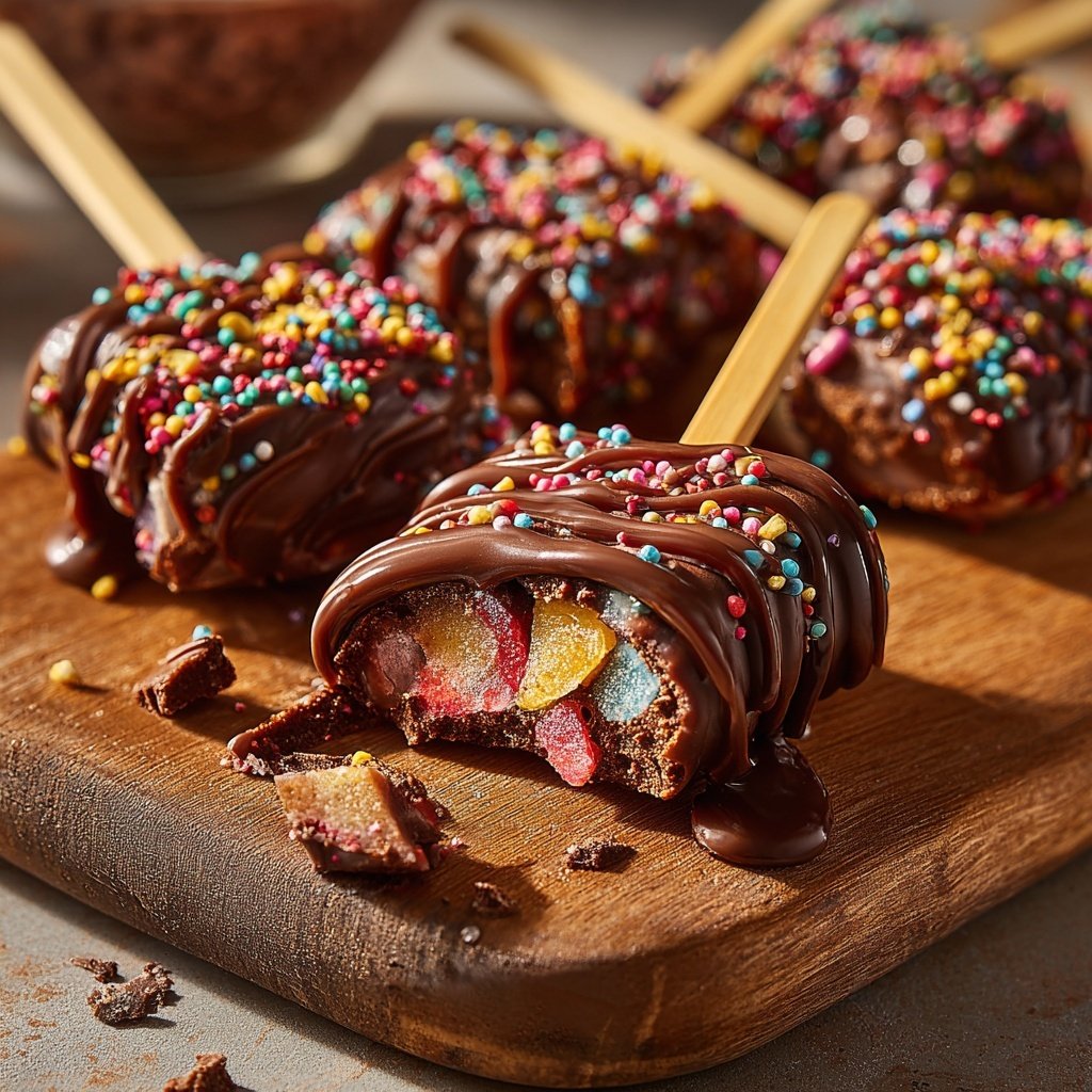 Schoko Obst Spieße als Dessert