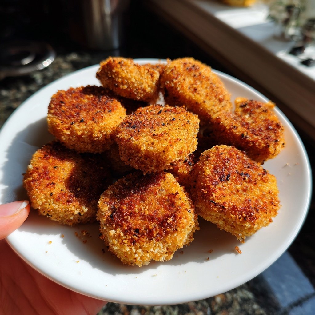 Vegane Nuggets aus der Heißluftfritteuse