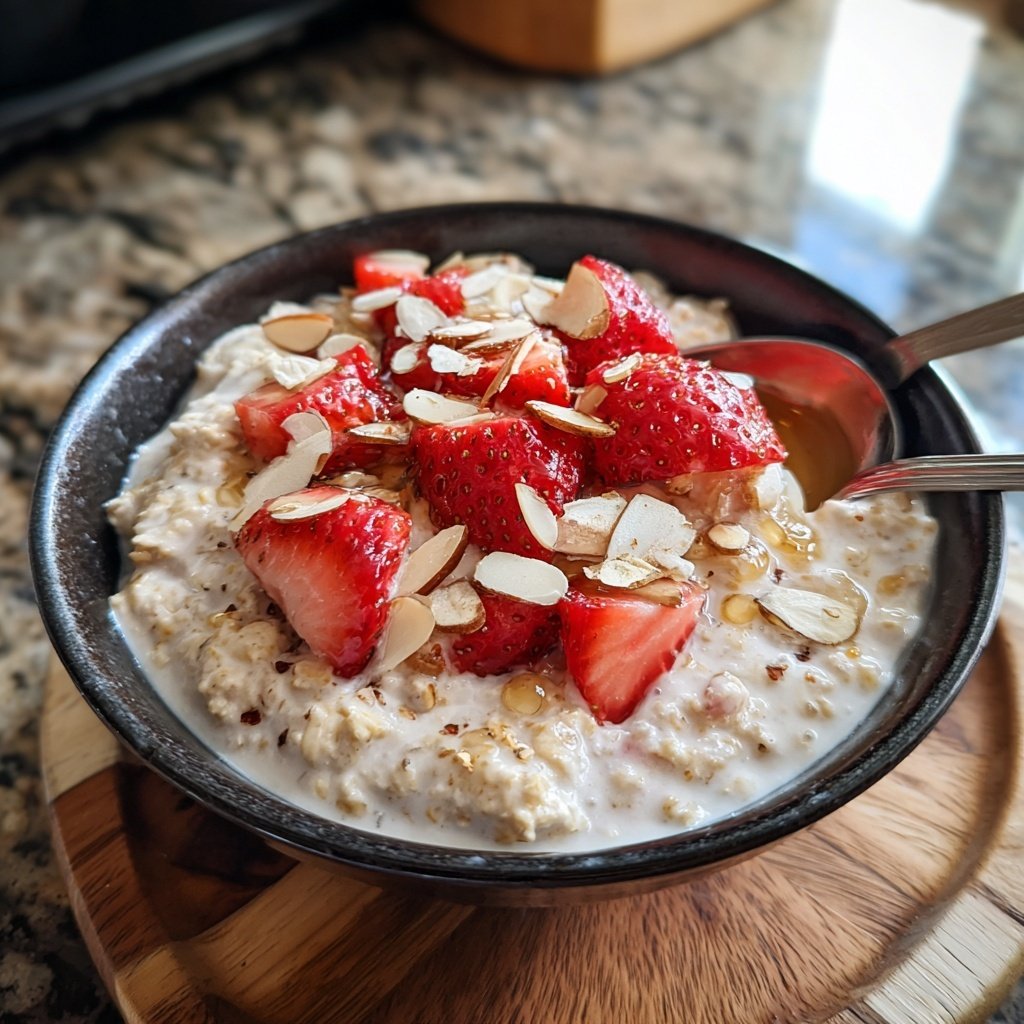 Erdbeer-Mandel Overnight Oats