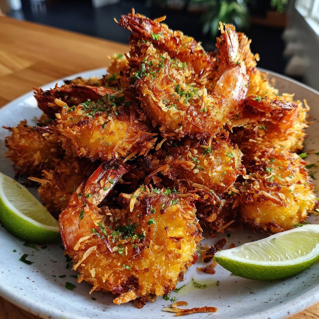 Einfache Kokosnuss Garnelen