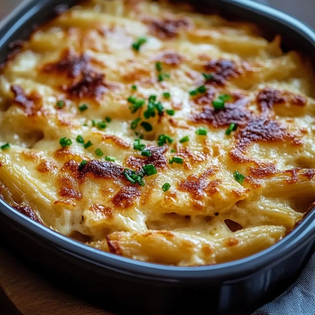 Klassisches Nudel-Schinken-Gratin