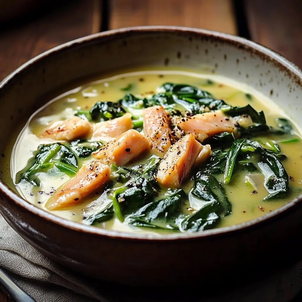 Lachssauce mit Spinat