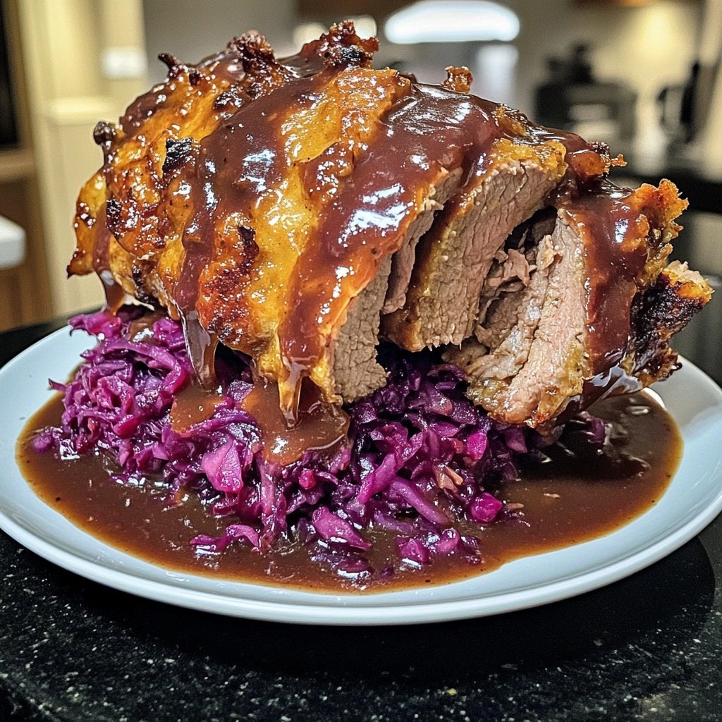 Weihnachtsgans mit Rotkohl
