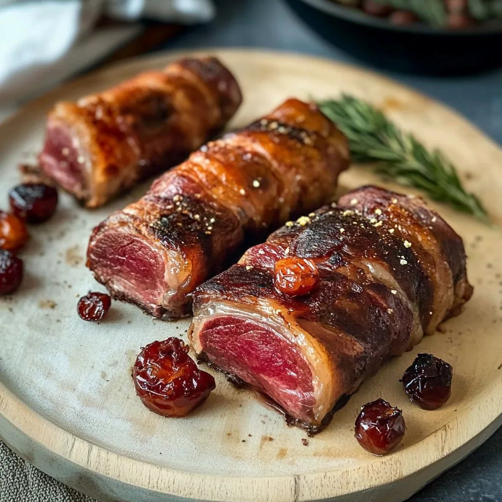 Datteln im Rindfleisch Mantel