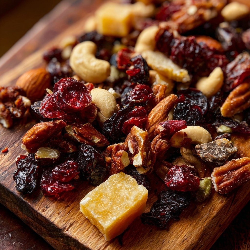 Festliches Charcuterie mit Nüssen und Trockenfrüchte