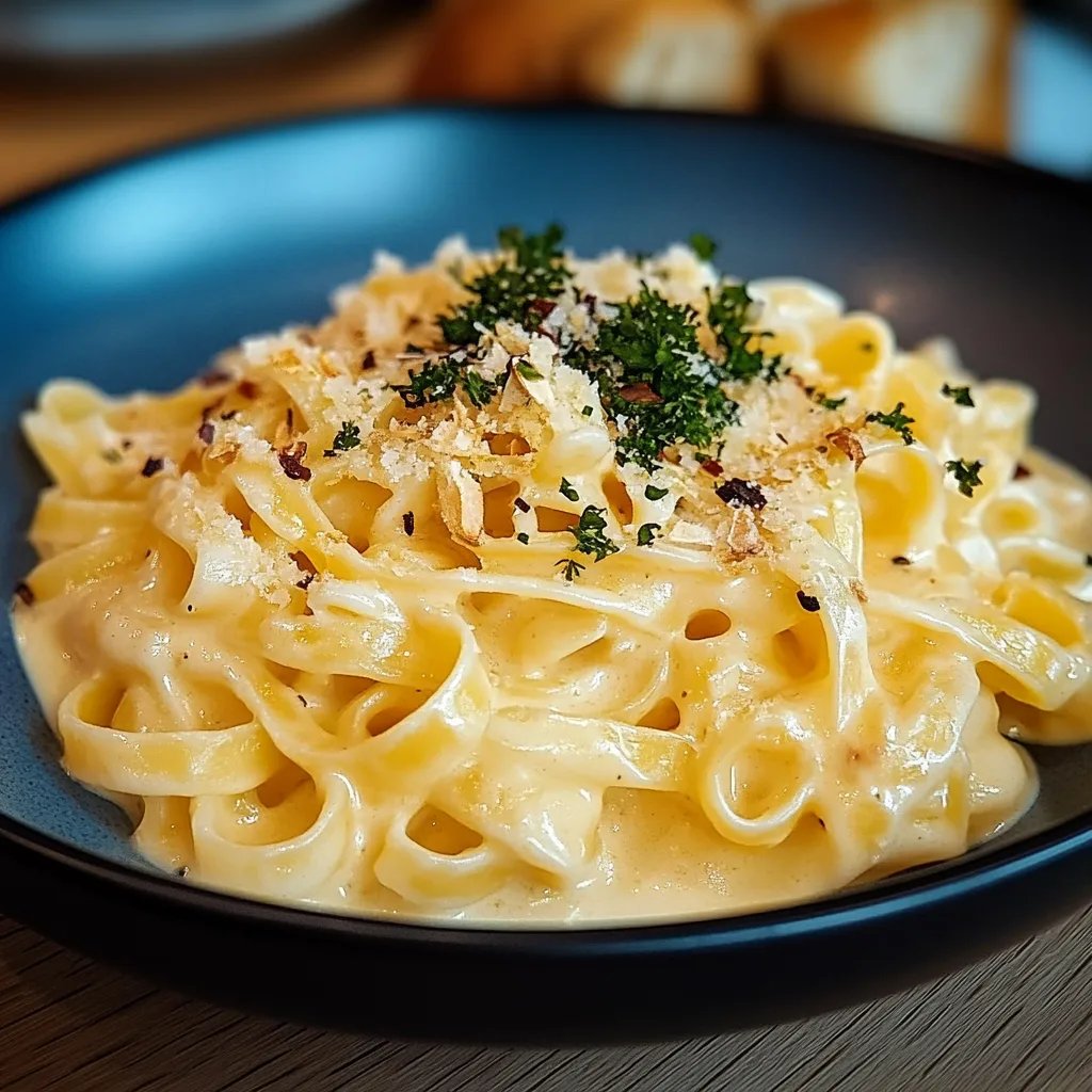 Cremige Nudelpfanne mit Crème fraîche