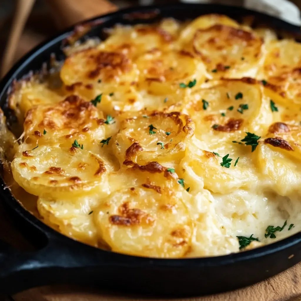 Käseüberbackene Kartoffeln