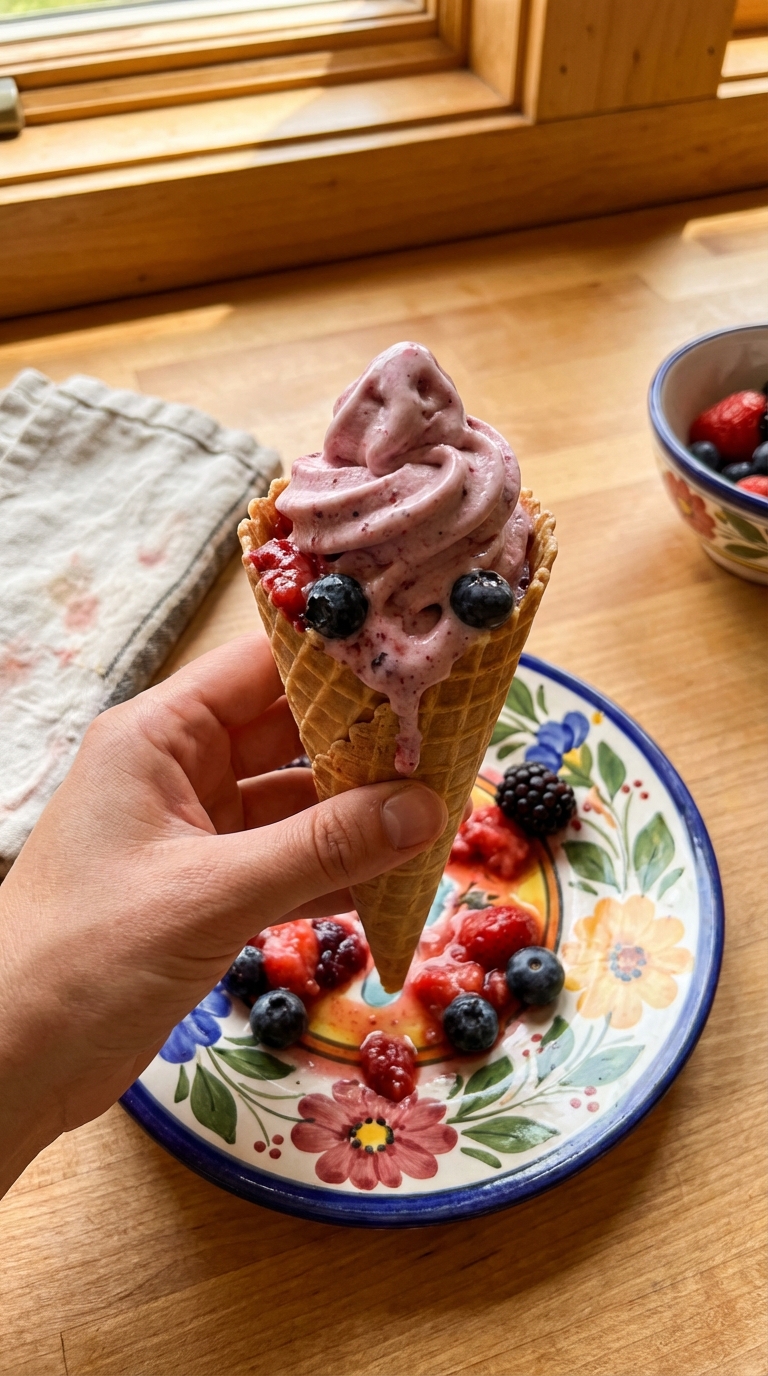 Fruchtige Frozen Joghurt Leckerei