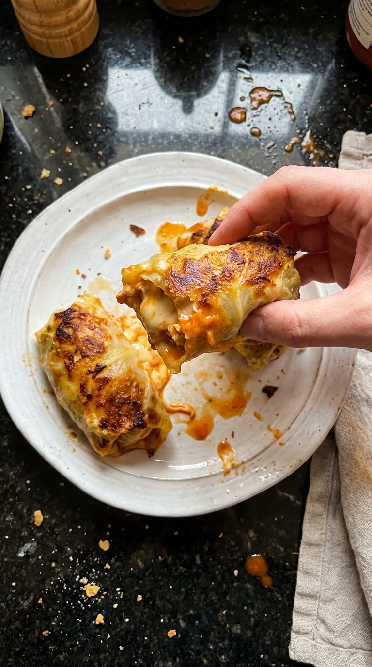 Buffalo Hähnchen Gefüllte Kohlrouladen​