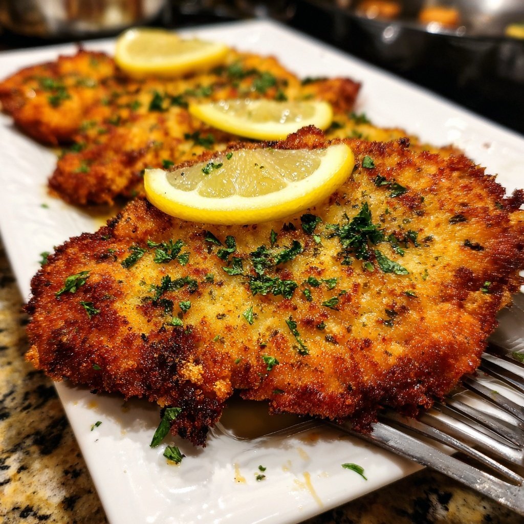 Crispy German Pork Schnitzel Delight