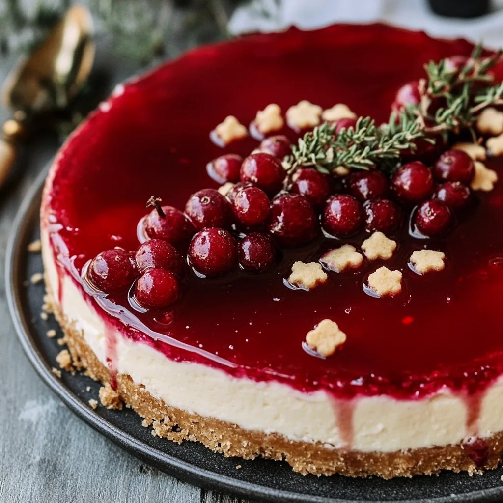 Spekulatius-Cheesecake mit Glühwein-Glasur