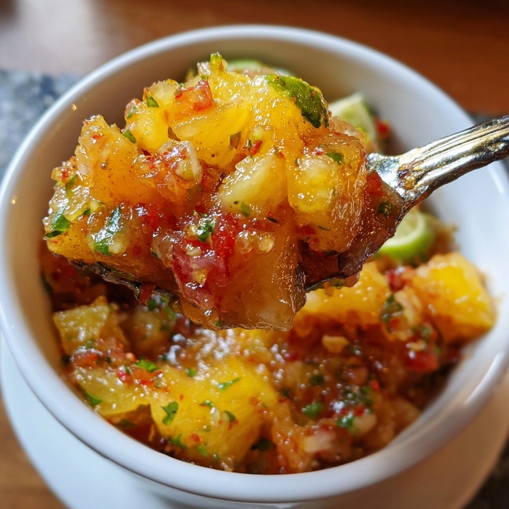 Ananas Salsa mit Limette